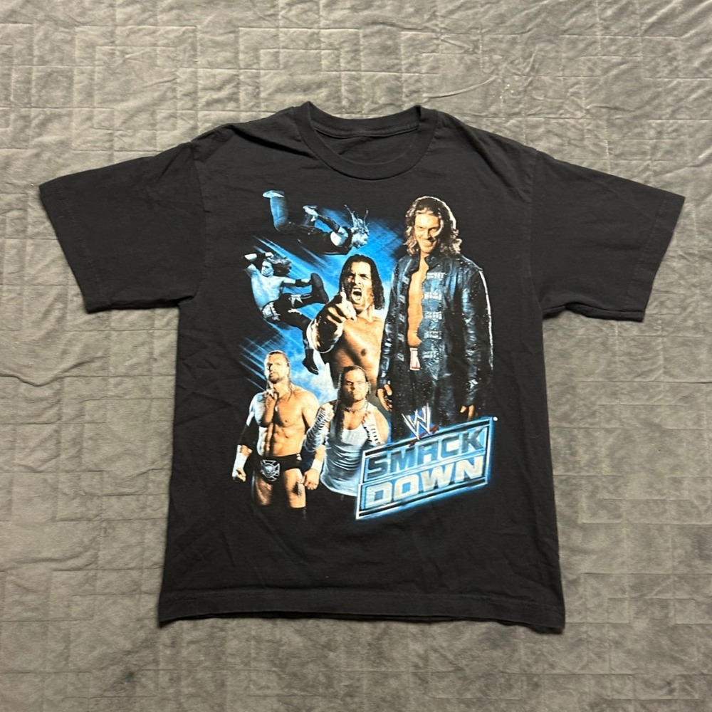 Vintage 2008 WWE Smack Down Tripe H, Edge, Jeff Hardy Shirt Youth Medium